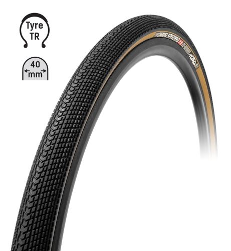 TUFO - plášť Gravel SPEEDERO 700x40C bezdušový černý/béžový