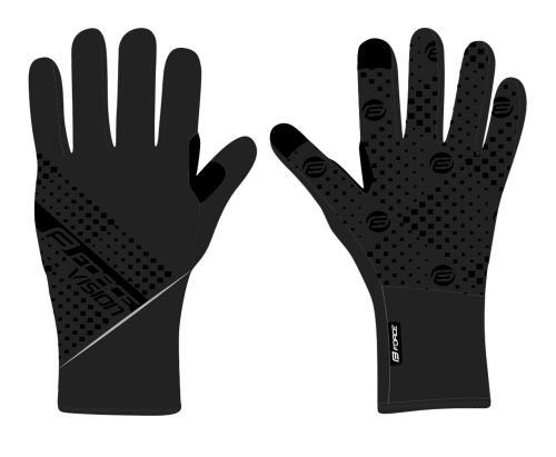 Celoprstové rukavice Force Vision softshell, černé