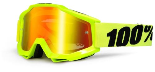 Accur Goggle Fluo Yellow - Red Mirror Lens
