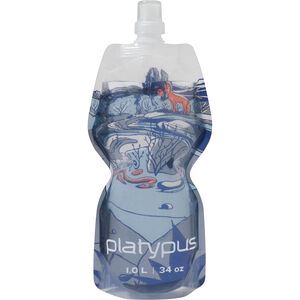 Platypus SOFTBOTTLE 1,0L Arroyo Push-Pull láhev průhledná s modrošedým motivem