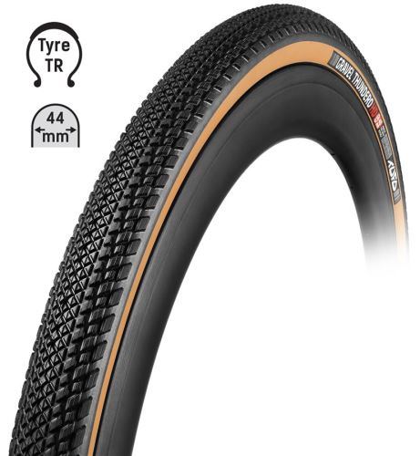 Opona TUFO Gravel THUNDERO HD 700x44C, bezdętkowa czarno-beżowa