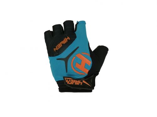Krátkoprsté rukavice Demo, modro/oranžové