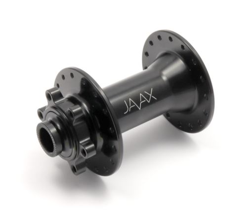 Přední Boost náboj JAVAX M119B, Disc 6-děr, 32 děr, 15x110mm, J-Bend, s logem