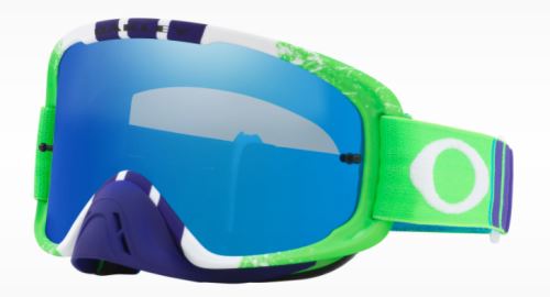Sjezdové brýle Oakley O-Frame 2.0 MX - Pinned Race Green Blue / Black Ice Iridium