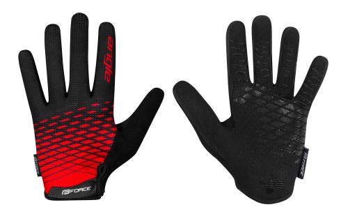Celoprstové rukavice Force MTB angle, červeno-černé