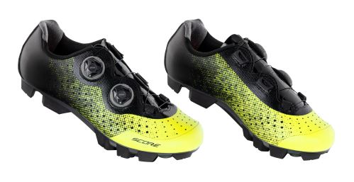 FORCE - tretry MTB SCORE fluo-černé