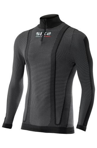 Funkcjonalna ocieplana koszulka SIXS TS13W z długim rękawem, golfem i zamkiem błyskawicznym