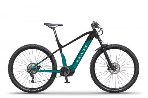 Elektryczny rower górski Levit CORAX Bosch CX 3 625 w kolorze turkusowo-czarnym perłowym