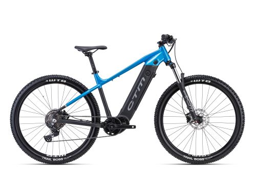 Elektryczny rower górski CTM WIRE - niebieski / czarny mat