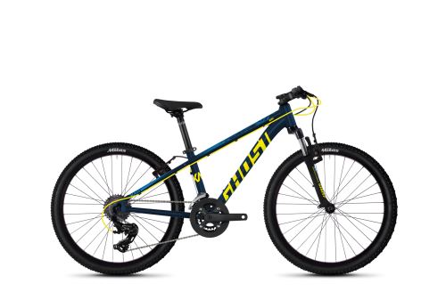 Rower dla dzieci GHOST KATO 2.4 AL - Night Blue / Neon Yellow / Riot Blue - 24 2020