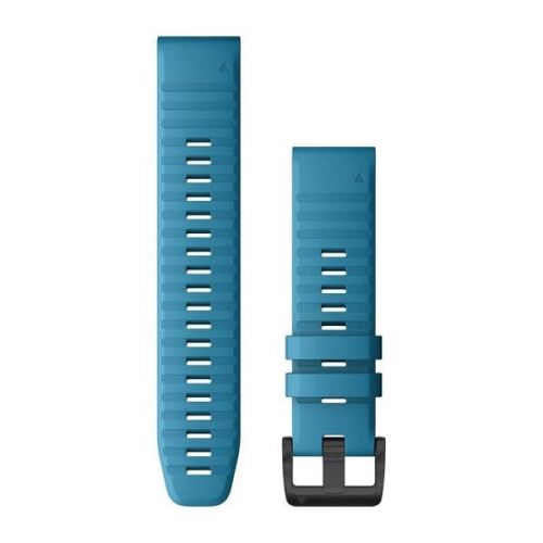 Řemínek pro Garmin Quatix6 - QuickFit 22, silikonový, světle modrý, černá přezka