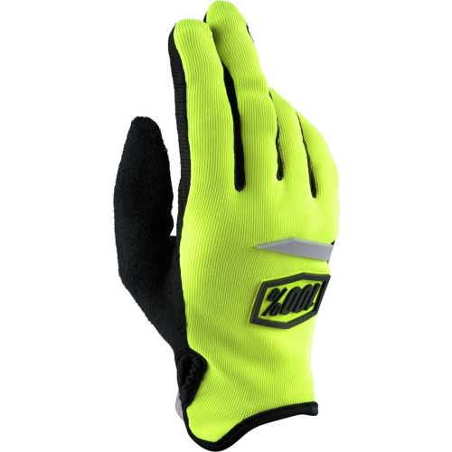 Celoprstové rukavice 100% ridecamp, žluté, LG