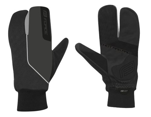 rękawiczki zimowe FORCE HOT RAK PRO 3-palcowe, czarne