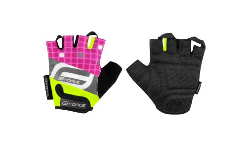 Dětské rukavice Force SQUARE, různé velikosti, fluo-růžové