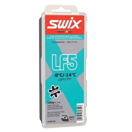 wosk SWIX LF5X 180g turkusowy -8 / -14 ° C