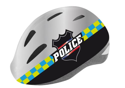 Dětská přilba FORCE FUN POLICE 2019 dětská, černo-bílá