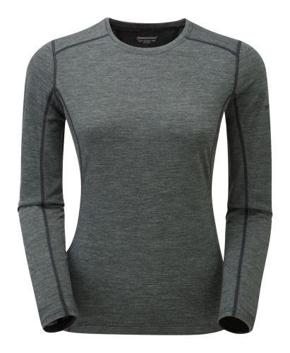 Triko Montane Womens Primino 140 g Long Sleeve T-Shirt Vel. M (38) černé