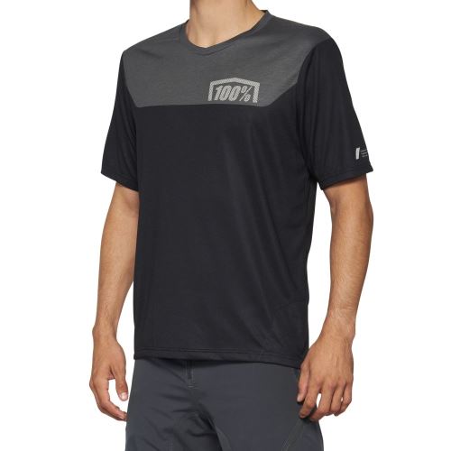 Dres 100% AIRMATIC Short Sleeve Jersey Black/Charcoal