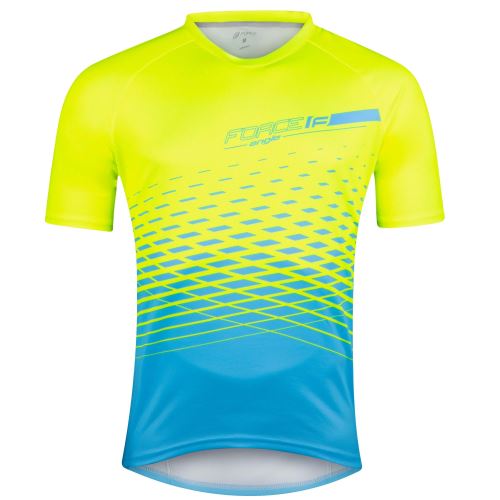 jersey FORCE MTB ANGLE, fluo-niebieski