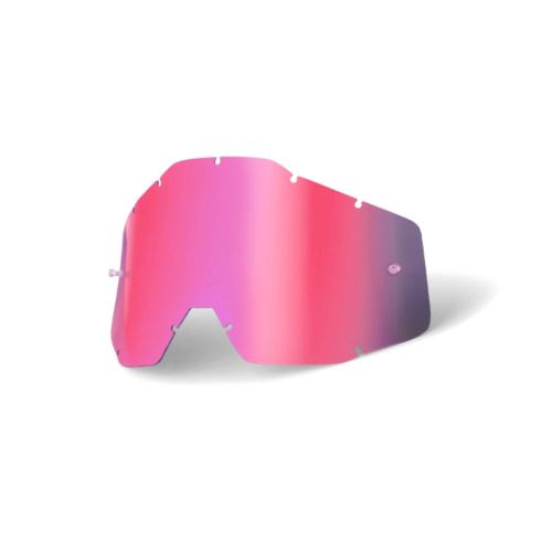 Náhradní sklo 100% RACECRAFT/ACCURI - Pink Mirror / Smoke Anti-Fog