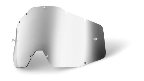 Náhradní sklo 100% RACECRAFT/ACCURI/STRATA Silver Mirror Anti-Fog