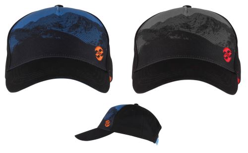 GHOST Kšiltovka / Cap - DOUBLE G night black / reef blue / monarch orange