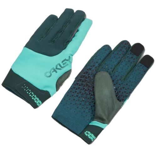 Celoprstové rukavice Oakley OFF Camber, zelená/modrá