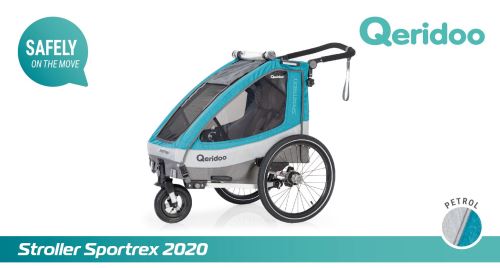 Vozík QERIDOO Sportrex1 - Petrol Blue - 2020