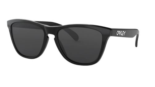 Okulary Oakley Frogskins, polerowane czarno-szare