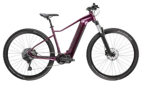 Elektryczny rower górski damski Kross LEA BOOST 5.0 29" fioletowy / czarny / połysk