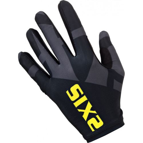 Celoprstové rukavice Sixs MTB glo, černá/žlutá