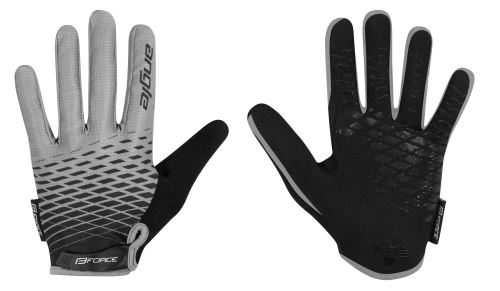 Celoprstové rukavice Force MTB Angle, šedo-černé