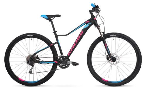 Damski rower górski Kross LEA 8.0 27,5 "- czarny / różowy / niebieski matowy 2019 - XXS