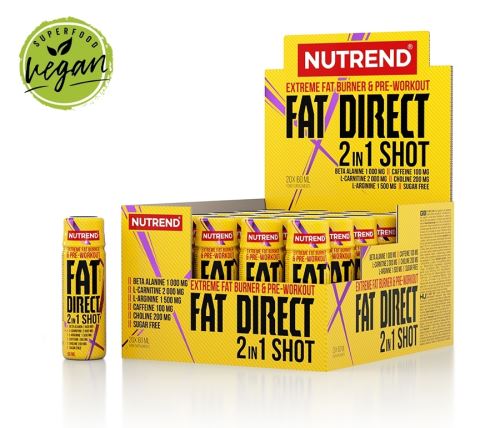 Spalovač tuku Nutrend FAT DIRECT SHOT, box - 20 lahviček po 60ml
