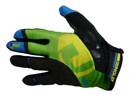 Celoprstové rukavice Haven Singletrail, černo-zelené