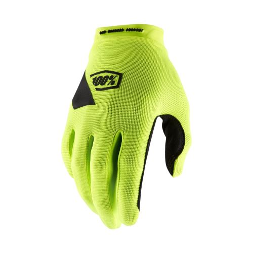 Celoprstové rukavice 100% RIDECAMP Gloves Fluo Yellow - různé velikosti