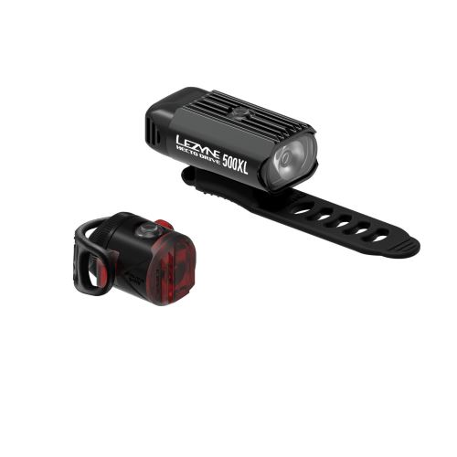 Zestaw oświetleniowy Lezyne HECTO DRIVE 500XL / FEMTO USB PAIR CZARNO-CZARNY