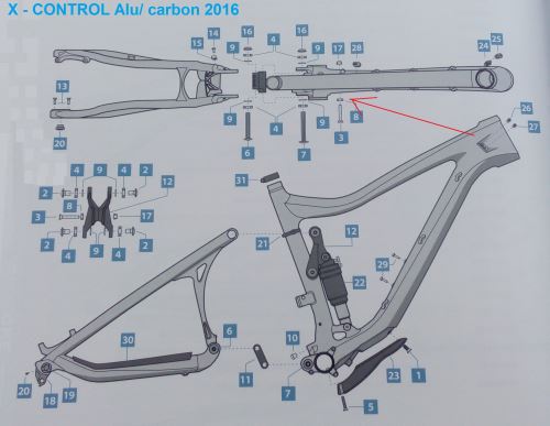 LAPIERRE X-CONTROL Alloy / Carbon -8- Deck Lock Uni, 2016