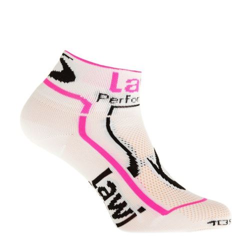 Ponožky Lawi Performance krátké, White/Fluo Pink