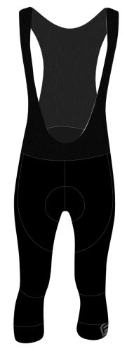 spodnie 3/4 FORCE BRIGHT z szalikami i podszewką, czarne