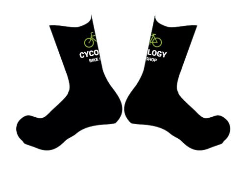 Ponožky Lawi Cycology Edition - black - Cycology logo vel. 2 (39-42) - dlouhé