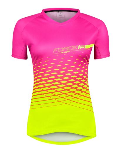 Dres FORCE MTB ANGLE dámský, růžovo-fluo