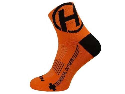 Ponožky HAVEN LITE Silver NEO orange/black 2 páry vel. 8-9 (42-43) 2 páry