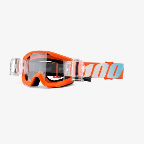 Dětské Sjezdové brýle 100% STRATA JR Mud Goggle Orange - Clear Lens
