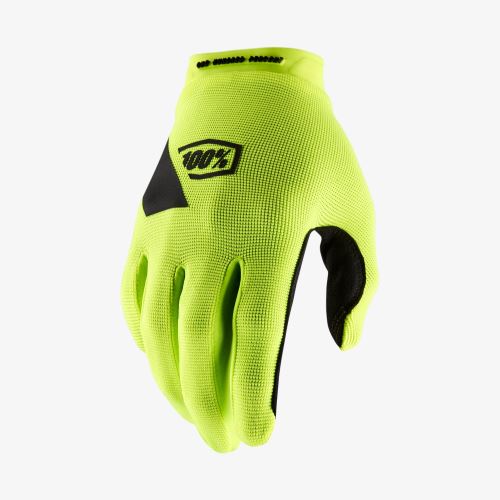 Celoprstové rukavice 100% ridecamp, fluo
