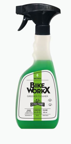 Čistič BikeWorkX Greener Cleaner - rozprašovač - 500 ml, bez rozprašovací hlavice!