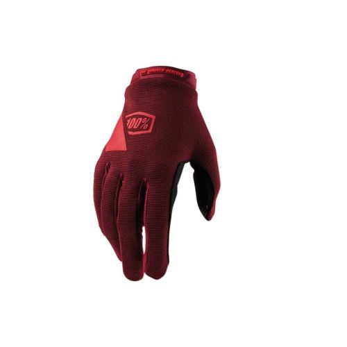 Celoprstové rukavice 100% ridecamp, červené