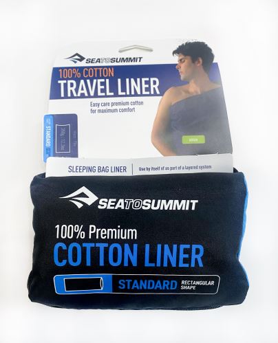 Podszewka do śpiwora bawełnianego Premium Premium Cotton Travel Liner - Standard (prostokątna) Granatowy (kolor Granatowy)