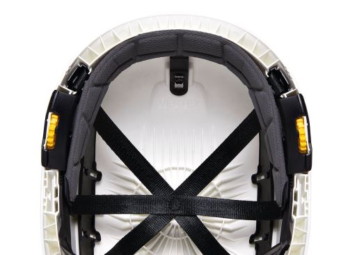 Podbradní pásek Petzl DUAL pro přilby VERTEX a STRATO žlutočerný standardní