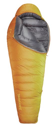 Thermarest OBERON 0 Regular péřový spacák žluto/oranžový (limit - 18°C)